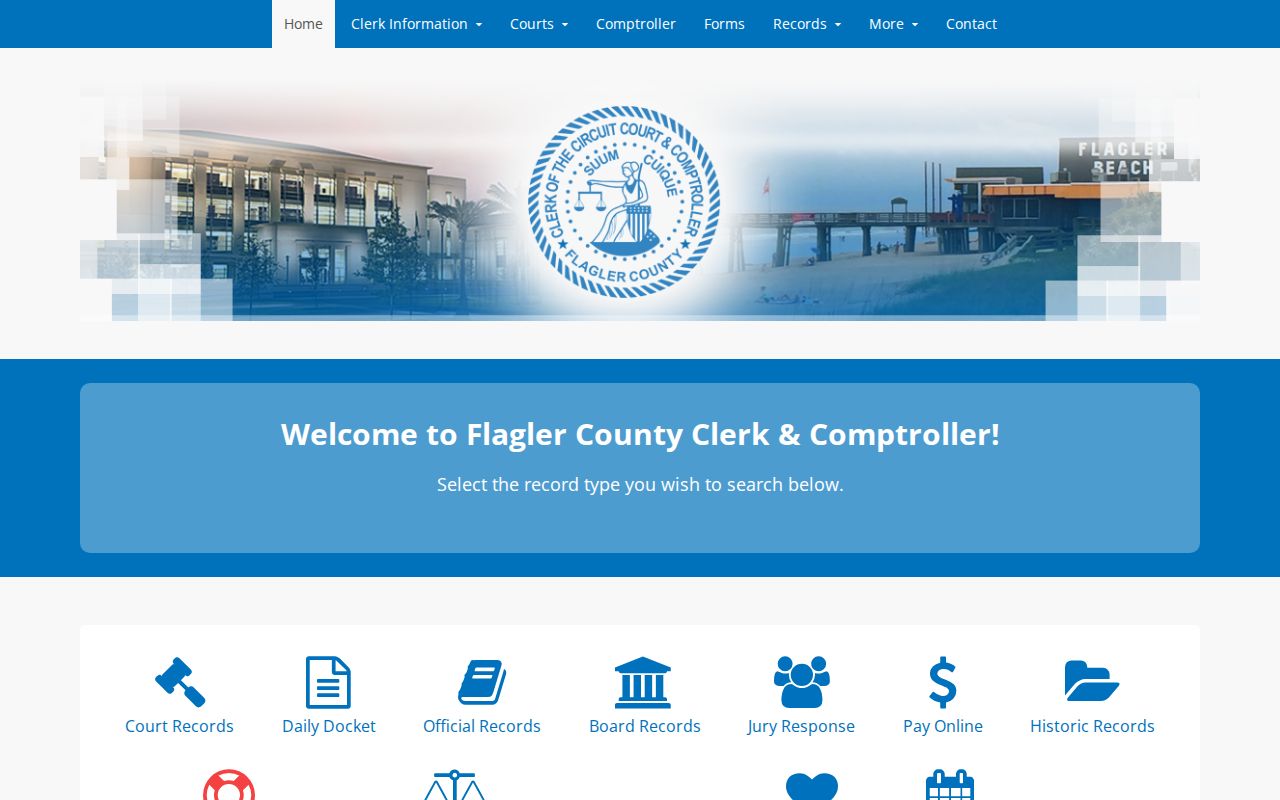 Flagler County criminal records Clerk of Court source